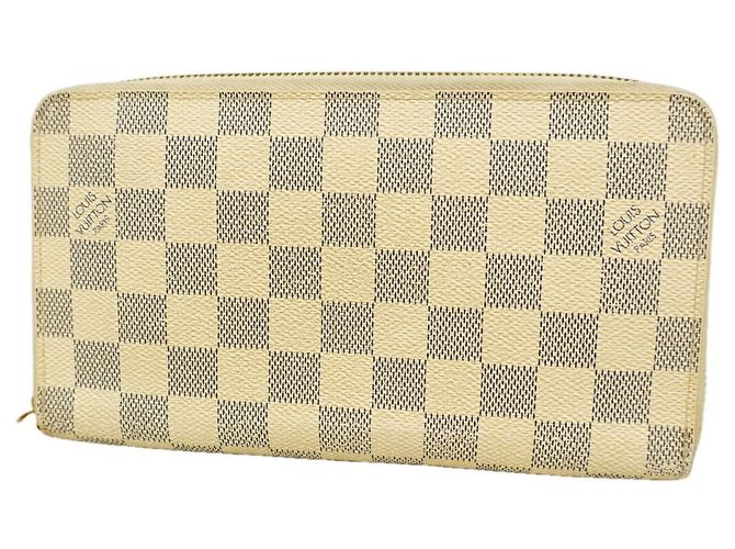 Louis Vuitton Damier Azur Zippy Organizer Long Wallet N60012 Weiß