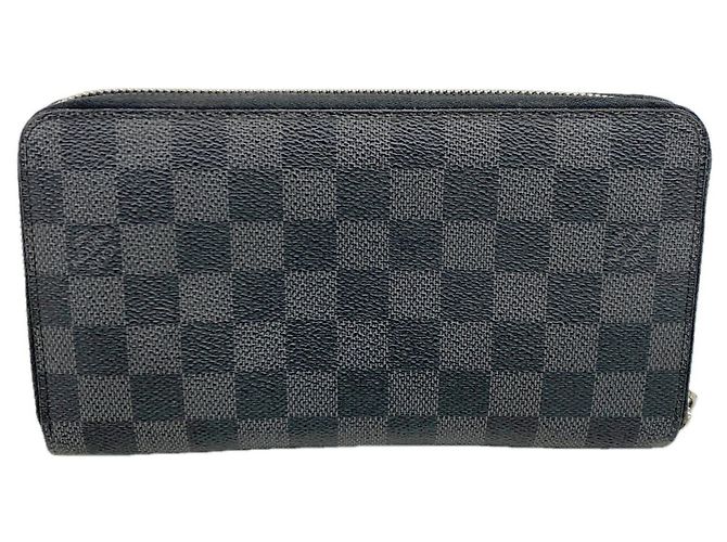 Louis Vuitton Monogram Eclipse Zippy Organizer Lange Geldbörse Schwarz