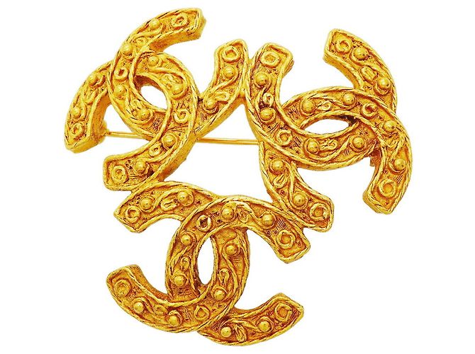Spilla Chanel Triple Coco D'oro