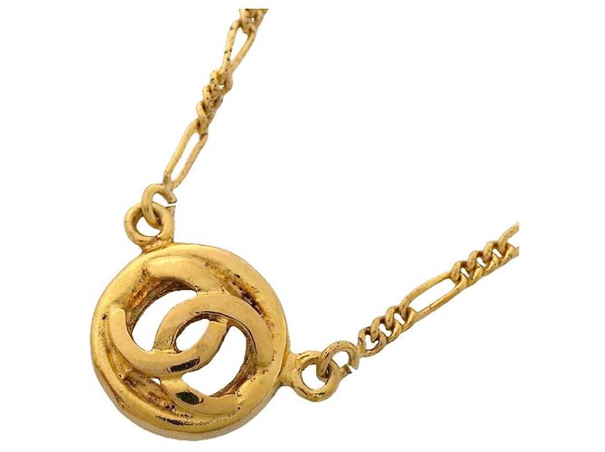 Collar Chanel Coco Mark Circle Dorado