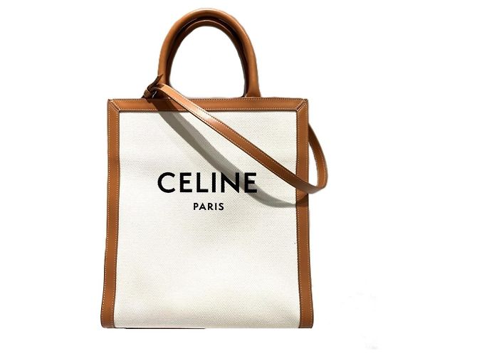 Céline Sac Cabas Vertical Small Celine Blanc