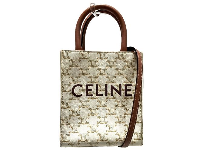 Céline Sac Cabas Vertical Mini Celine Blanc