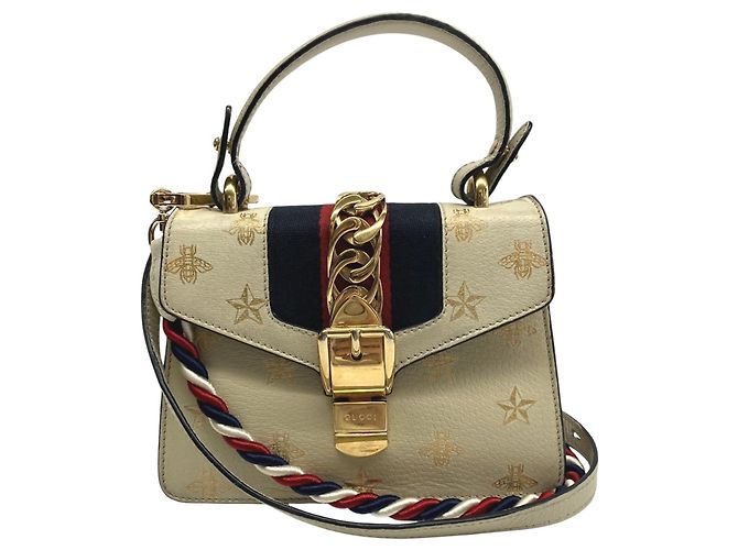 Bolsa de Ombro Gucci Bee & Star Cru