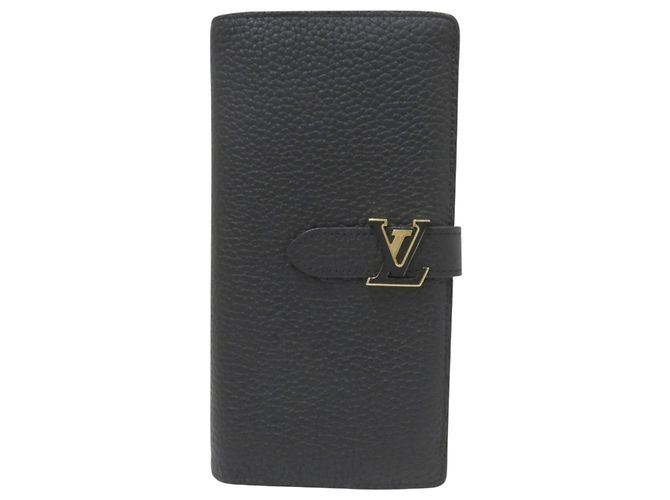 Portamonete Louis Vuitton in pelle nera Nero