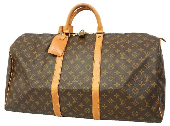 Louis Vuitton Boston Monogram Keepall 55 Marrom