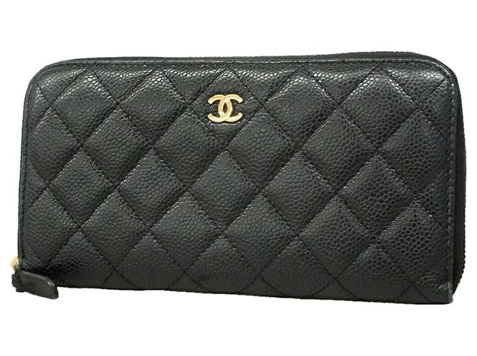 Cartera larga Chanel negra Negro