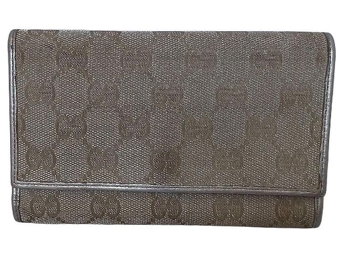 Gucci GG Supreme Canvas Geldbörse Silber