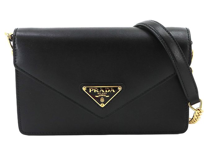 Borsa a tracolla con catena Prada Nero