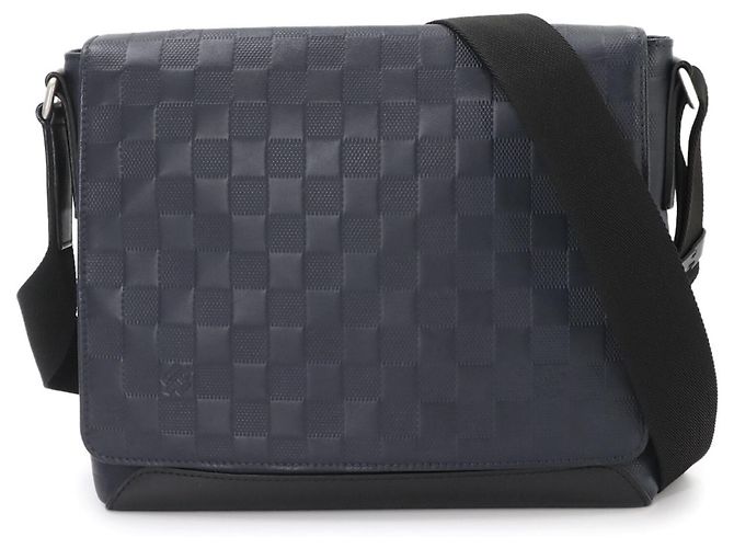 Borsa a tracolla Louis Vuitton District PM Damier Infini Blu navy