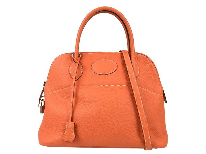 Hermès Hermes Bolide Clemence 31 Laranja