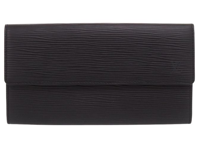 Louis Vuitton Epi Leather Long Wallet Black