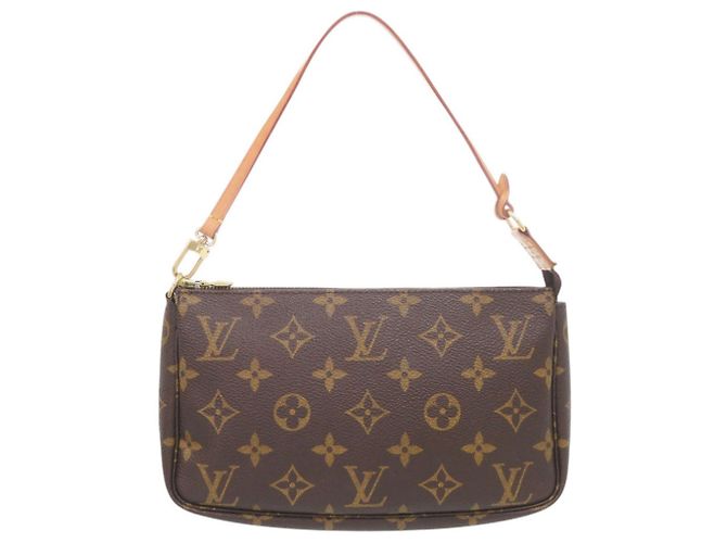 Louis Vuitton Pochette Accessoires Handtasche Braun Monogramm