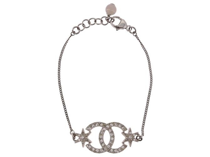 Chanel CC Charm Metal Prata