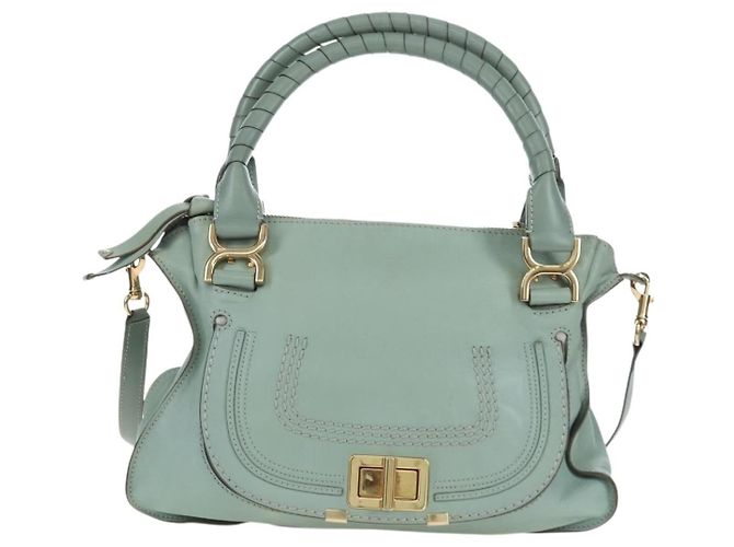 Chloé Chloe Marcie Top Handle Leather Medium Vert