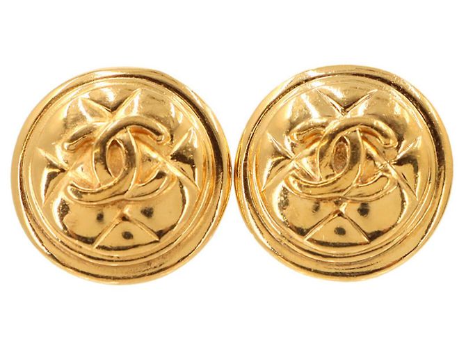 Orecchini a clip Chanel Coco Mark Gold D'oro