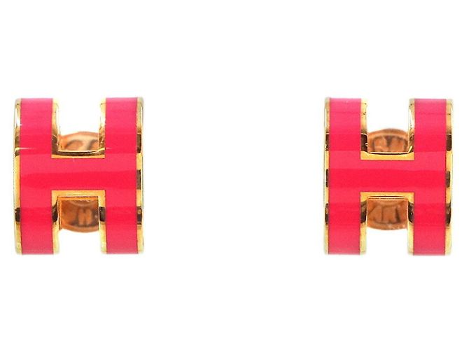 Hermès Boucles d'oreilles Mini Pop H Stud Hermes Rose Doré