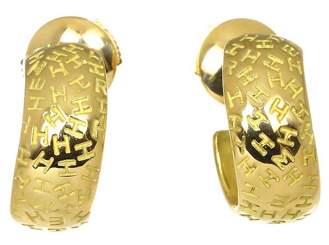 Hermès Orecchini Hermes Toubou H in oro giallo 18K
