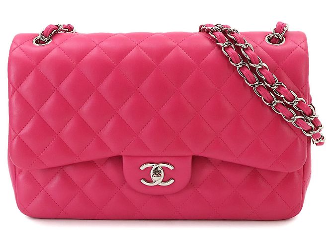 Bolsa de Ombro Chanel Matelasse 30 com Corrente Rosa