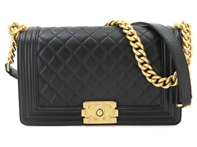 Sac à main épaule Chanel Boy Chain Noir