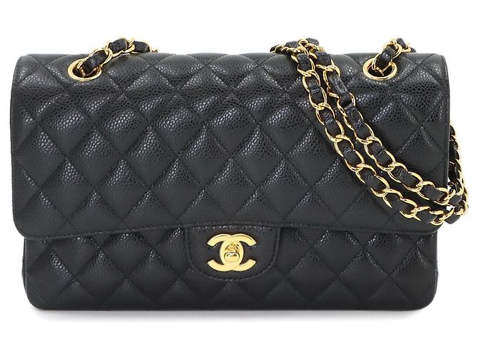 Bolsa de Ombro com Corrente Chanel Matelasse 25 Preto
