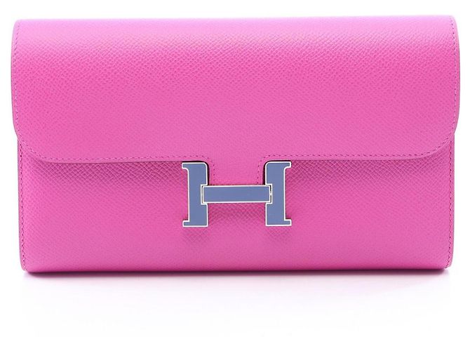 Hermès Hermes Constance Long Bi-fold Wallet Pink