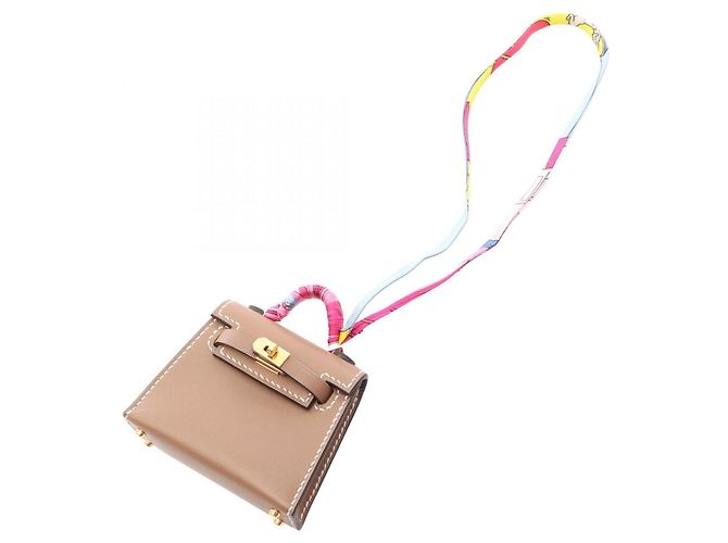 Hermès Accessorio Charm Kelly Twilly Hermes Etoupe Marrone Taupe