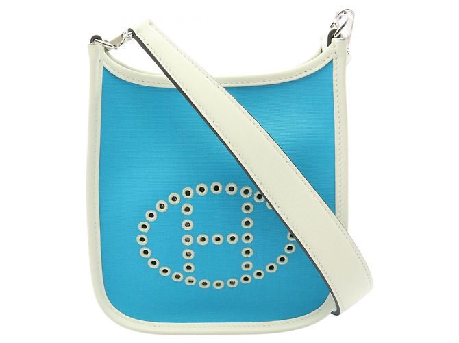 Hermès Hermes Evelyne TPM Handtasche Blau Hellgrün