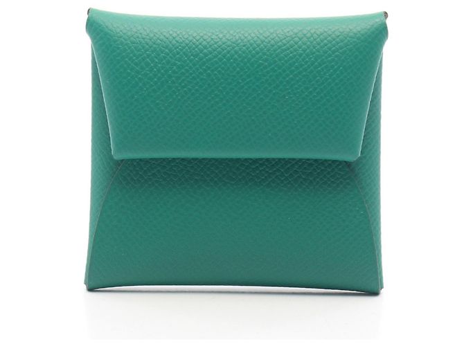 Hermès Portamonete Hermes Bastia in Verde e Giallo