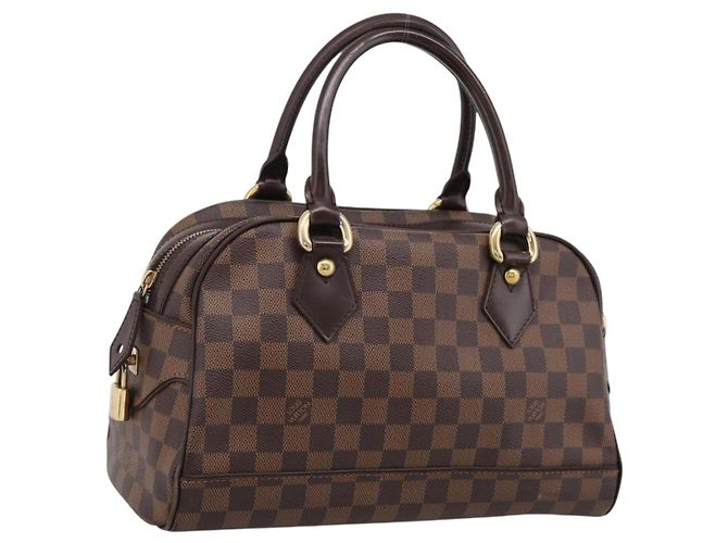 LOUIS VUITTON Damier Ebene Duomo Handtasche N60008 LV Auth 199501A