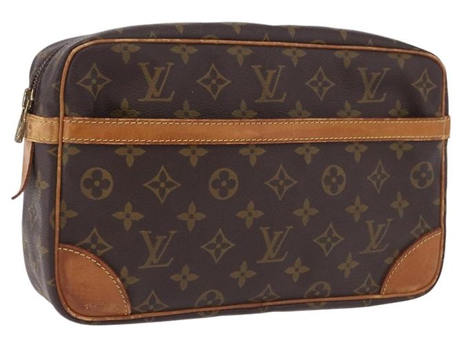 LOUIS VUITTON Monogram Compiegne 28 Clutch Bag M51845 LV Auth hk4095 Monograma