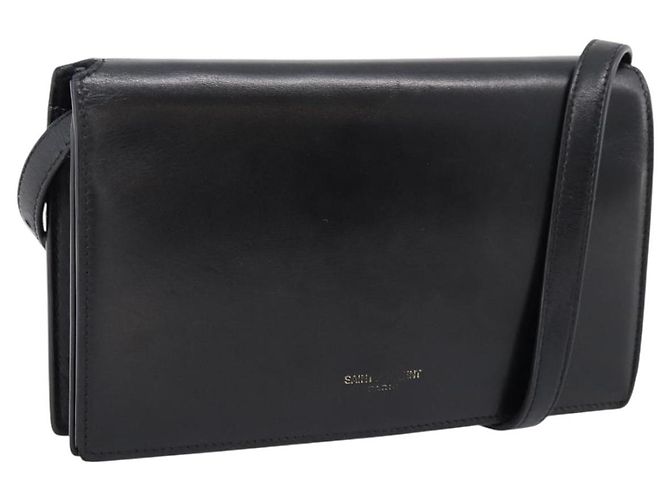Autre Marque Borsa a tracolla SAINT LAURENT Pelle Nera Oro Auth bs36963 Nero D'oro