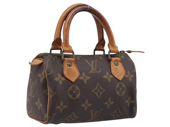 LOUIS VUITTON Monogram Mini Speedy Hand Bag M41534 LV Auth 199527 Monograma