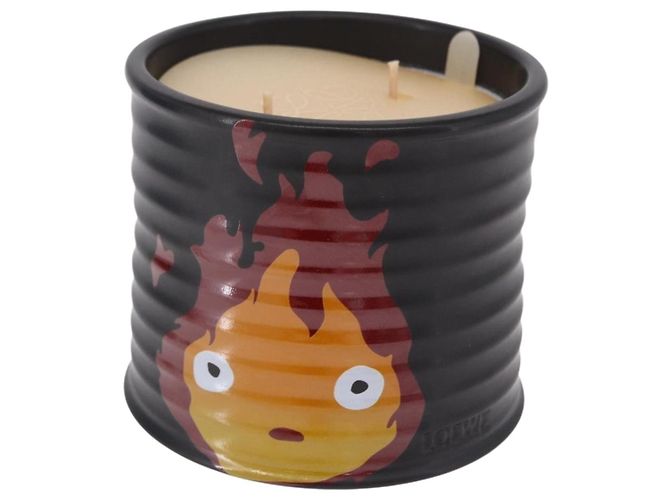 LOEWE x Studio Ghibli Howl's Moving Castle Calcifer Candle Black Auth 167557M Preto Vermelho