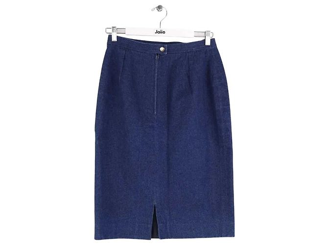 Falda de algodón azul Burberry
