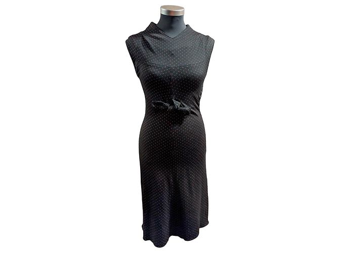 Alaïa Polka Dot Kleid Schwarz Rot