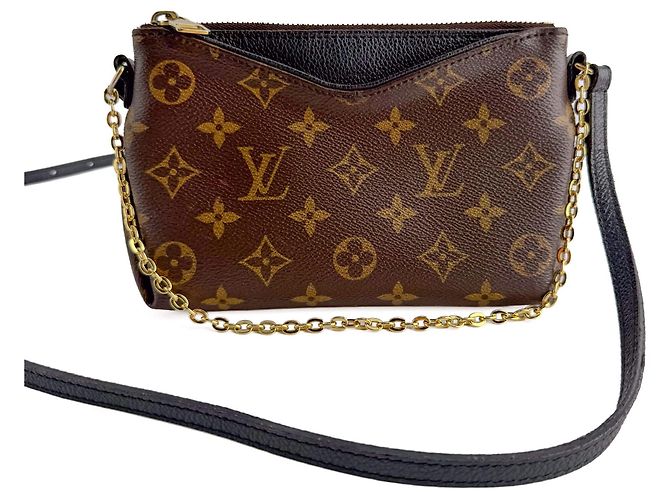 Louis Vuitton Clutch Pallas Canvas con catena Monogram Multicolore