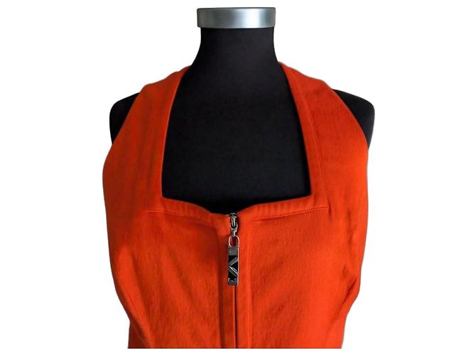 Thierry Mugler Mugler Etuikleid Orange