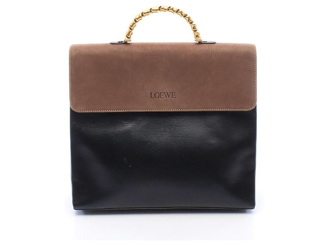 Bolsa Loewe Velázquez Twist Marrom Preto