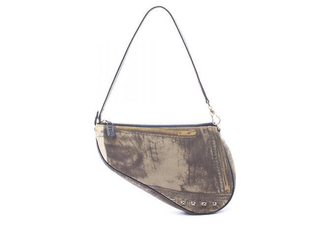 Christian Dior Saddle Bag - Denim Pattern Handbag