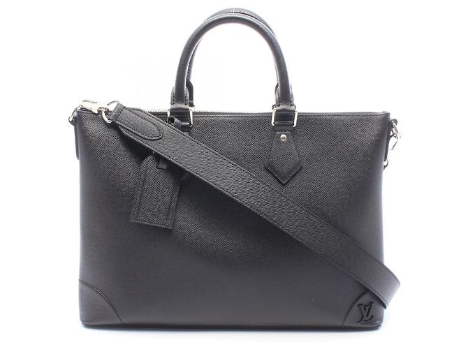 Porte-documents Slim Louis Vuitton en cuir Taiga Noir