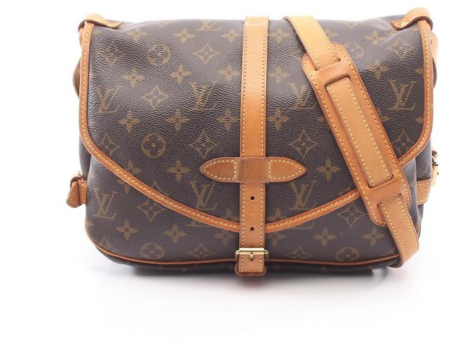 Borsa a tracolla Louis Vuitton Saumur 30 Marrone