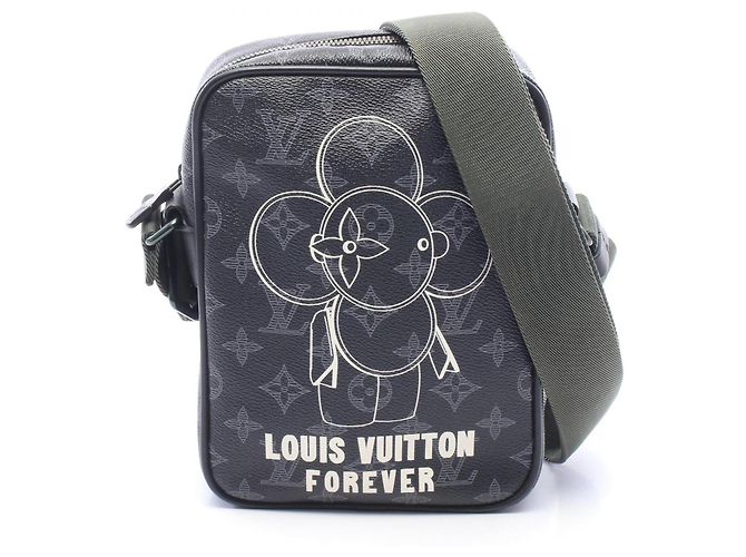 Borsa a tracolla Louis Vuitton Danube PM Vivienne Nero Bianco Cachi