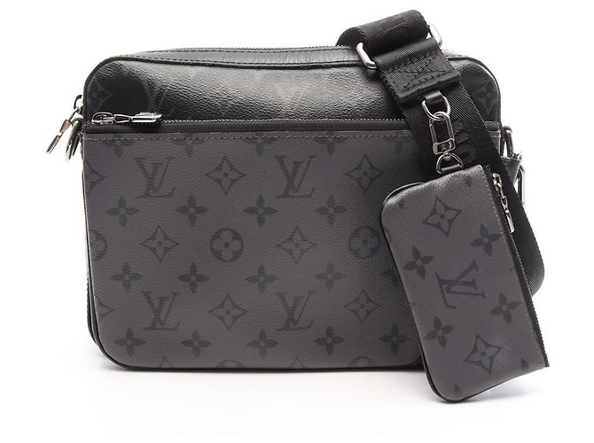 Borsa a tracolla Louis Vuitton Trio Messenger Marrone Nero