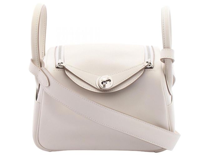 Hermès Bolsa de Ombro Hermes Lindy Mini Verso Marrom