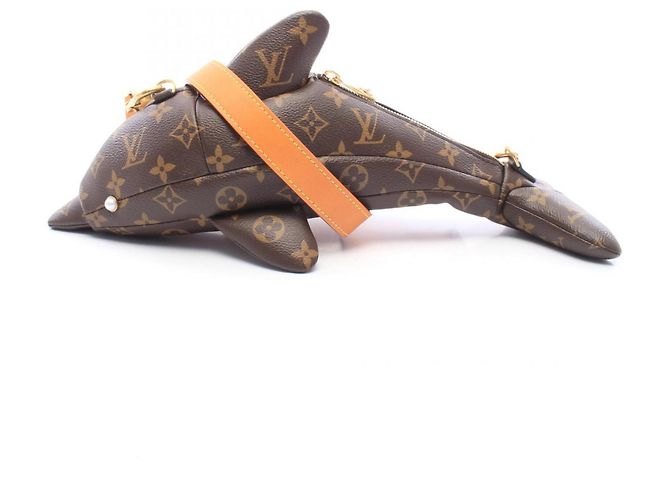 Bolsa Dolphin Louis Vuitton em couro Monogram marrom