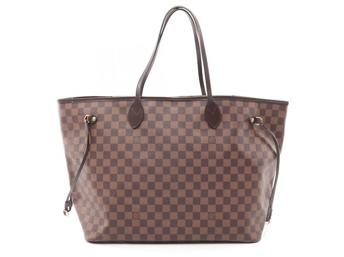 Borsa Tote Louis Vuitton Neverfull GM Marrone Damier ebene