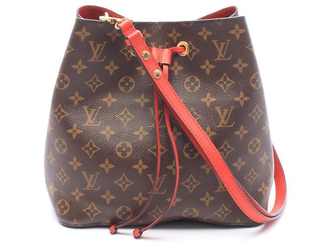 Néonoé Bolsa de Ombro Louis Vuitton NeoNoe Marrom Vermelho