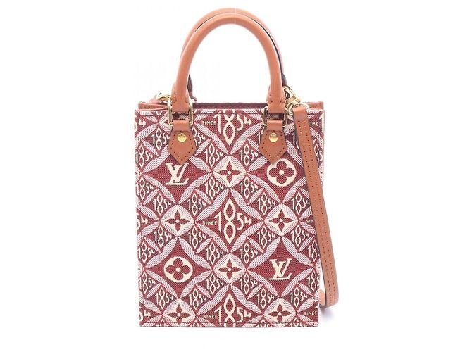 Sac à main Louis Vuitton Petite Sac Plat Marron Bordeaux