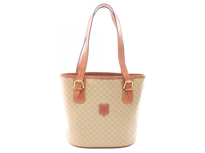 Céline Sac Cabas Celine Macadam Marron Beige