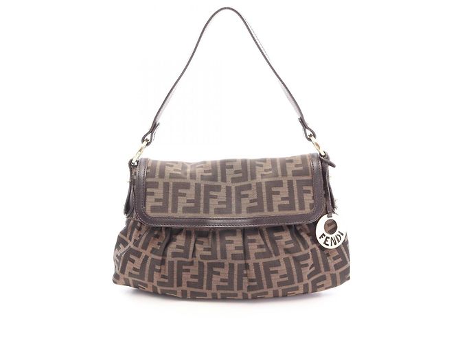 Borsa a tracolla Fendi Zucca Marrone